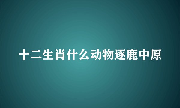 十二生肖什么动物逐鹿中原