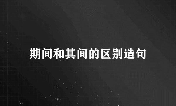 期间和其间的区别造句
