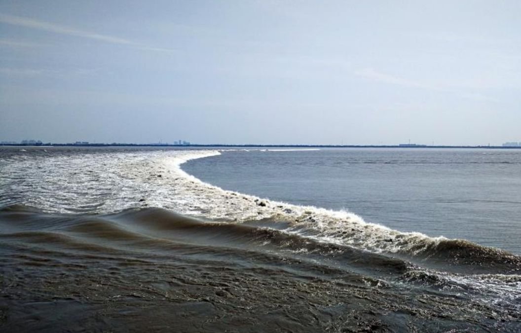 七绝·观潮的注释译文