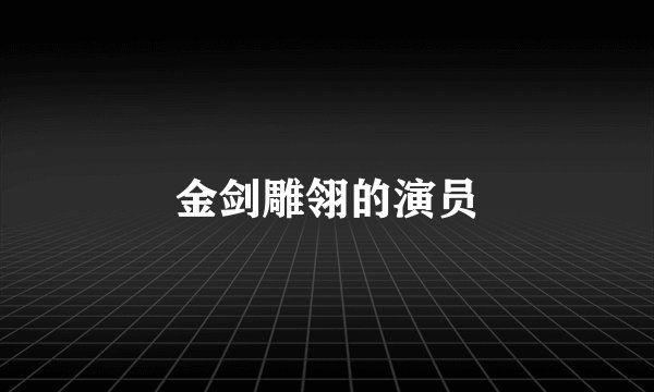金剑雕翎的演员