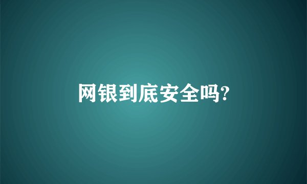 网银到底安全吗?