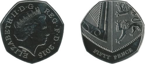 我有英国硬币标有50等于多少人民币