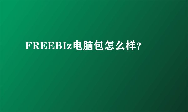 FREEBIz电脑包怎么样？
