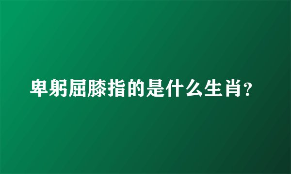 卑躬屈膝指的是什么生肖？