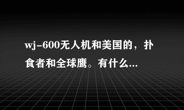 wj-600无人机和美国的，扑食者和全球鹰。有什么相似的（详细点），wj-600和他们哪个更好？