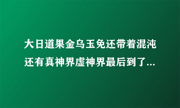 大日道果金乌玉免还带着混沌还有真神界虚神界最后到了洪荒出自那本？
