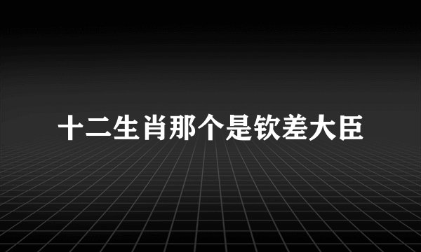 十二生肖那个是钦差大臣