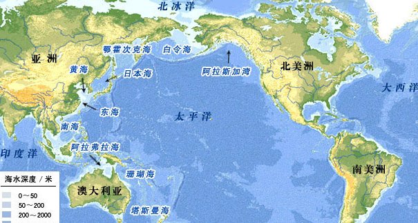 四大洋按面积由大到小的的排列