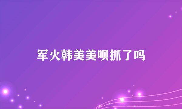 军火韩美美呗抓了吗