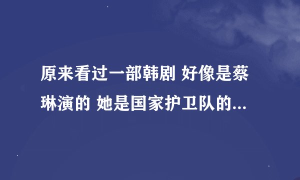 原来看过一部韩剧 好像是蔡琳演的 她是国家护卫队的 专门保护总统的儿子 求这部电视剧名