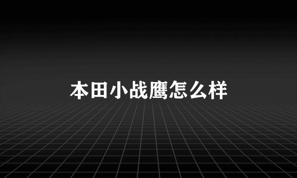 本田小战鹰怎么样