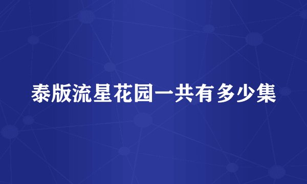 泰版流星花园一共有多少集