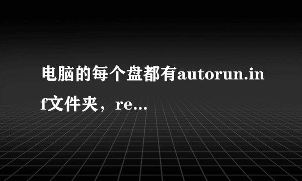 电脑的每个盘都有autorun.inf文件夹，recycled文件夹，vod_cache_dada文件夹，是怎么回事？