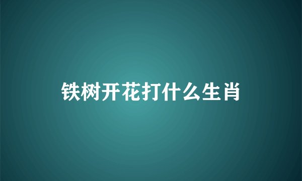 铁树开花打什么生肖