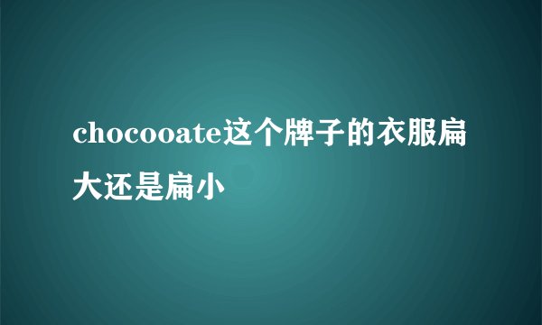 chocooate这个牌子的衣服扁大还是扁小