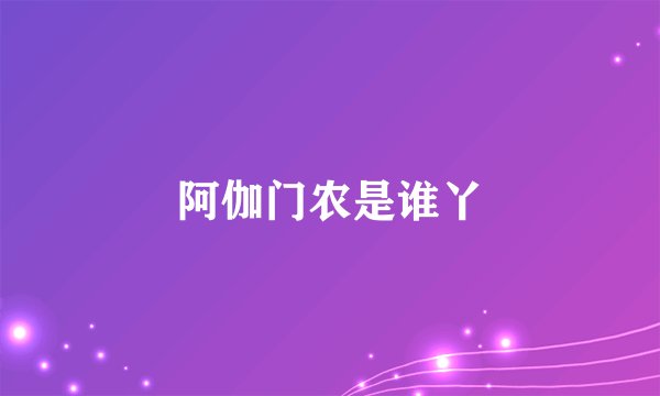 阿伽门农是谁丫