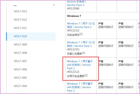 如何查看ms17010 是否已安装补丁