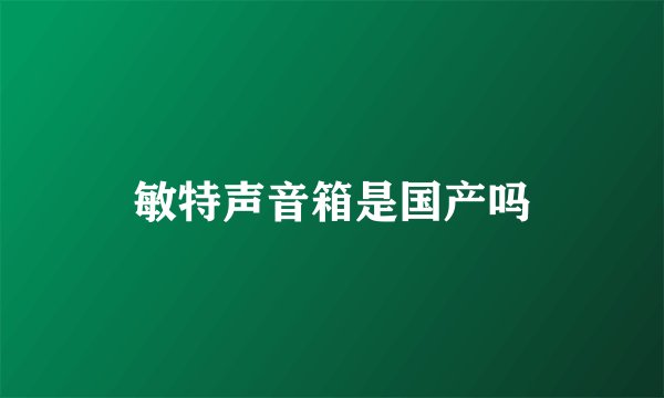 敏特声音箱是国产吗