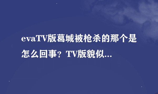 evaTV版葛城被枪杀的那个是怎么回事？TV版貌似没有交代