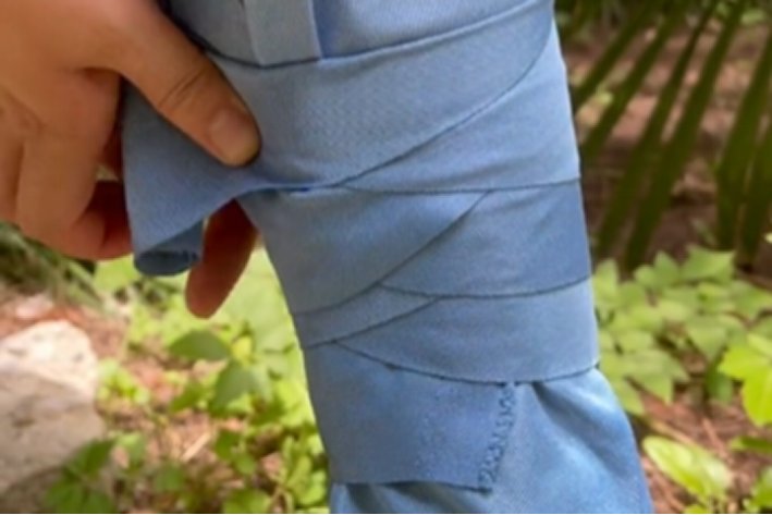 红军衣服儿童绑腿教程