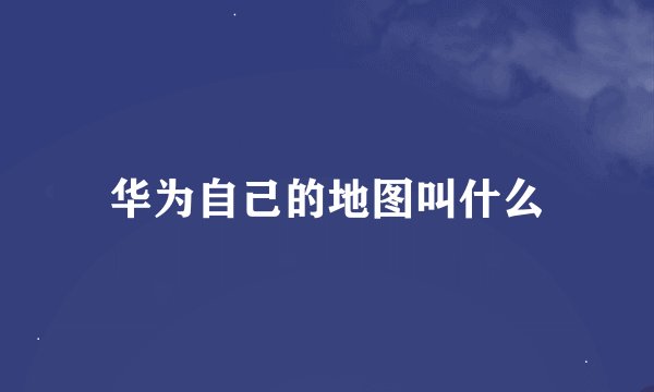华为自己的地图叫什么