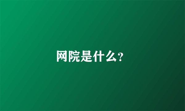 网院是什么？