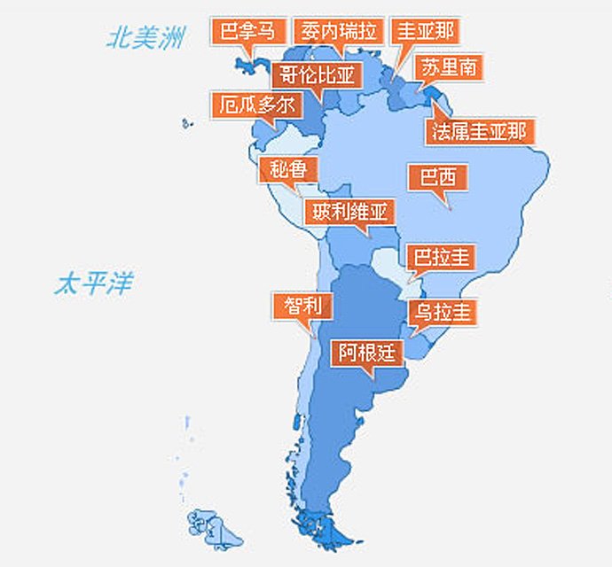 墨西哥和巴西都是南美州的吗
