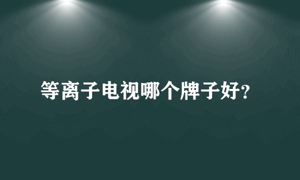 等离子电视哪个牌子好？