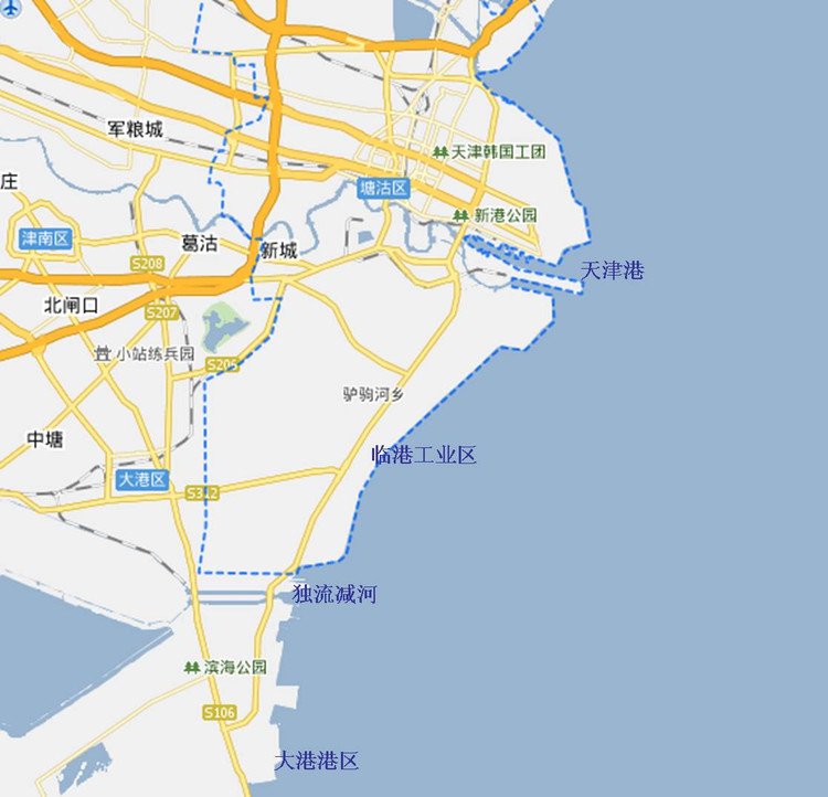 天津临港工业区的区位环境
