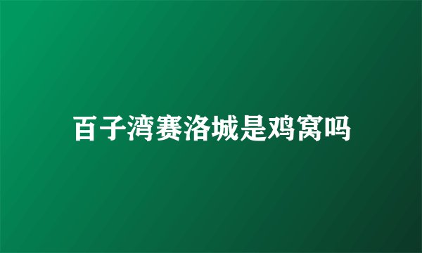 百子湾赛洛城是鸡窝吗