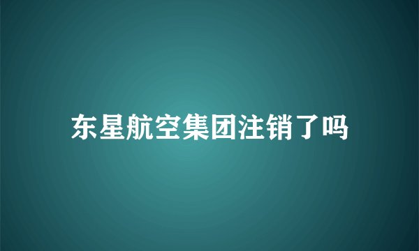 东星航空集团注销了吗