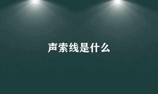 声索线是什么