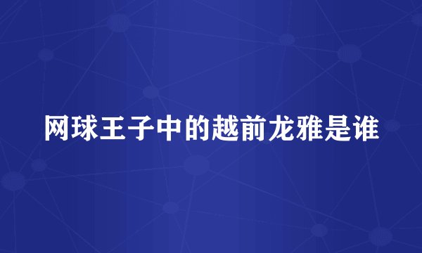 网球王子中的越前龙雅是谁