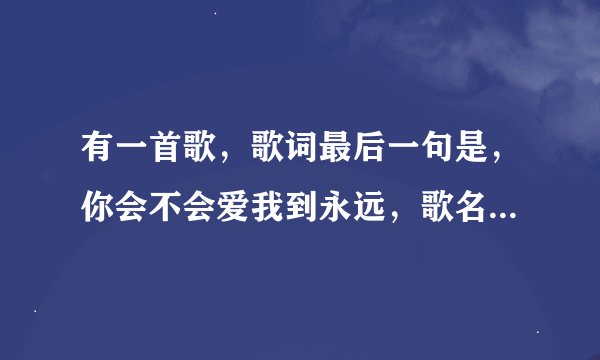 有一首歌，歌词最后一句是，你会不会爱我到永远，歌名是什么？