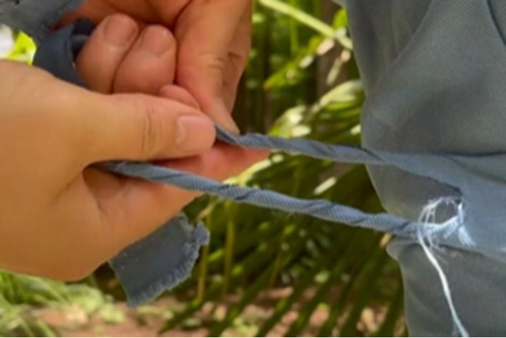 红军衣服儿童绑腿教程