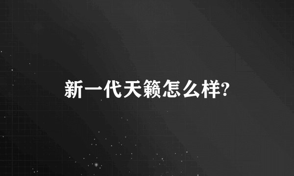 新一代天籁怎么样?