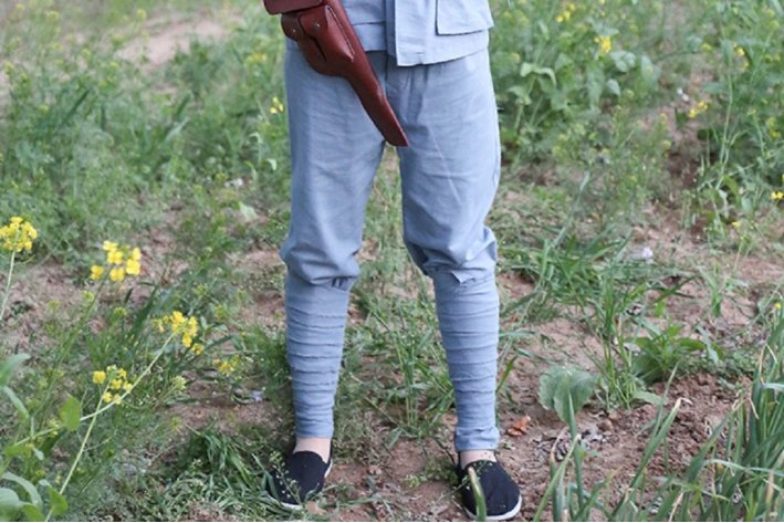 红军衣服儿童绑腿教程