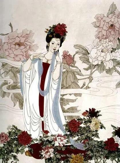 “云想衣裳花想容”，李白当时在什么情境下写出这句诗？