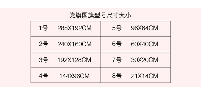 2号国旗尺寸和3好国旗尺寸分别是多少？