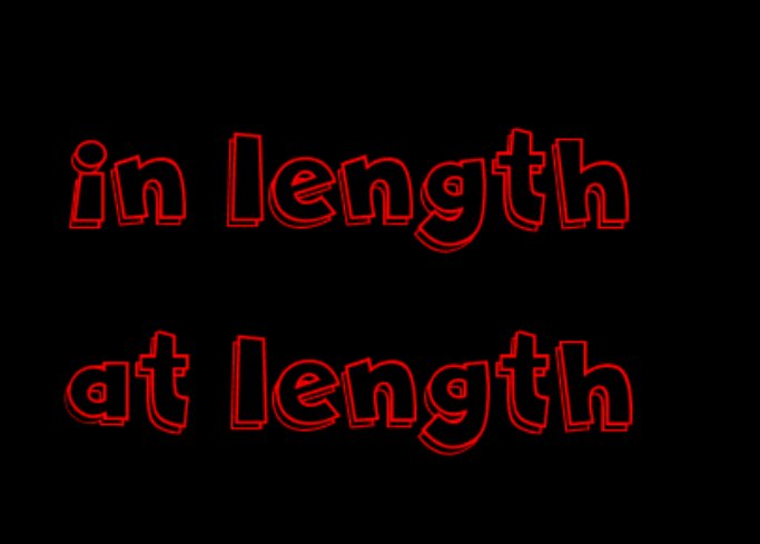 in length和at length有什么区别吗？