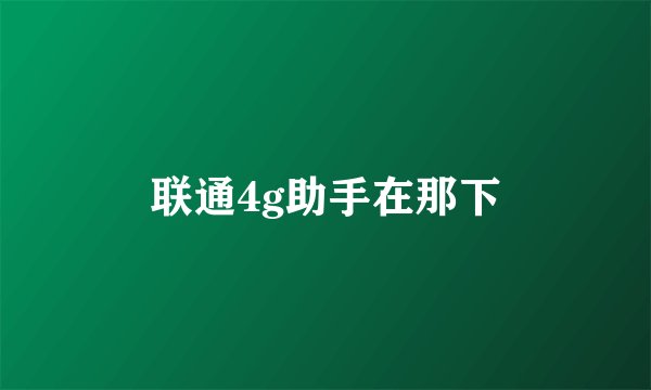 联通4g助手在那下