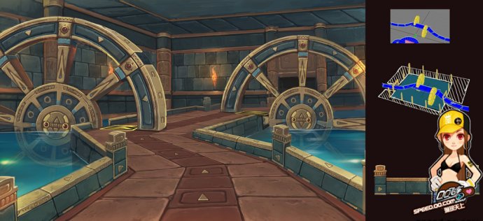 玛雅古迹的QQ飞车赛道