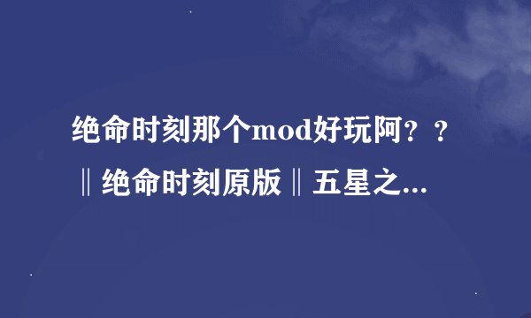 绝命时刻那个mod好玩阿？？‖绝命时刻原版‖五星之光‖将军‖和平使命‖？