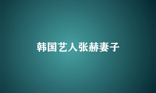 韩国艺人张赫妻子