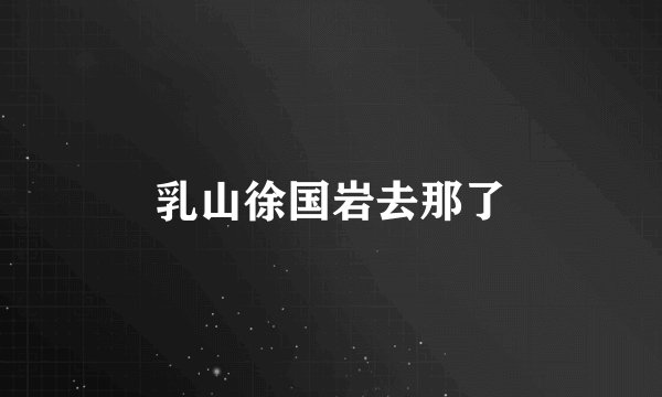 乳山徐国岩去那了