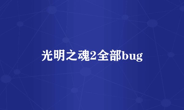 光明之魂2全部bug