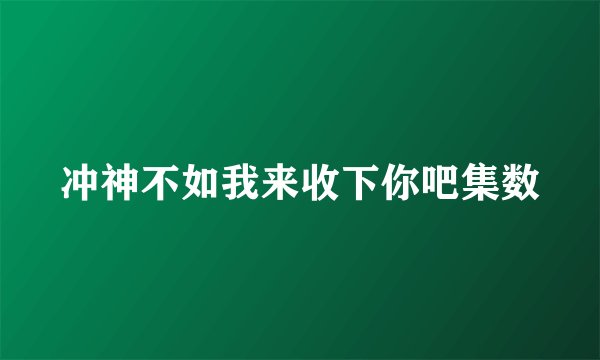 冲神不如我来收下你吧集数