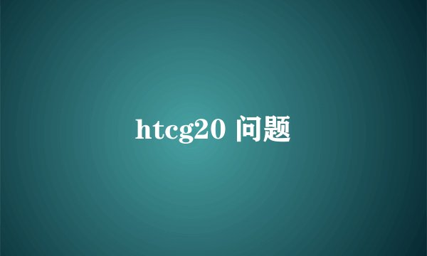 htcg20 问题