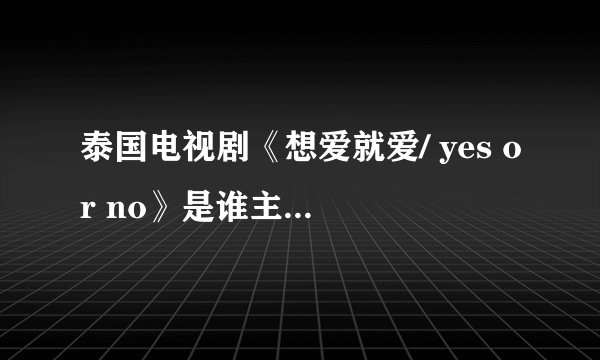 泰国电视剧《想爱就爱/ yes or no》是谁主演的？男女主角的名字叫什么？