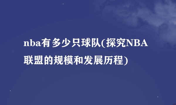 nba有多少只球队(探究NBA联盟的规模和发展历程)